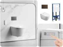 Aulic Lafeme Sesto Wall Hung Smart Bidet Toilet Suite w concealed cistern