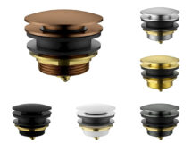 PVD Bathtub 40mm Plug Waste Gold/Black/Brushed Nickel/Chrom/Gun Metal