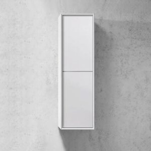 NOOSA 1200mm x 350mm Matte White Plywood Wall Hung Tallboy Cabinet