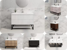 1200mm Riva Bali Fluted Floor Standing with Shelf Bathroom Vanity 5 Colours