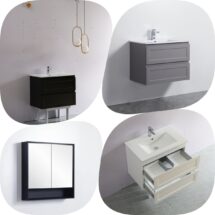 Fremantle 750mm PVC Water Proof  Shaker Hampton Wall Hung Vanity White / Black /Grey