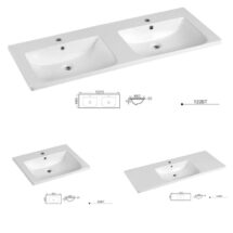 Elivia Thick 600mm 750mm 900mm 1200mm Modern Ceramic Porcelain Vanity Basin Top