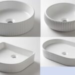 RUBBY 400mm Round Texture Matte White Above Counter Basin