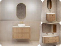 Riva BANFF 900mm Shaker Hampton Plywood Timber /Wood Grain Vanity Unit