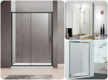 Semi Frameless Sliding Shower Screen Wall to Wall / L Shape 6mm Glass 5 Colours