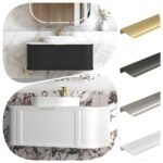 1200mm Otti Hampshire Curved Satin White or Black Plywood Vanity