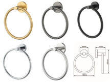 Aquaperla LUCID PIN Round Towel Ring | Modern Bathroom Accessory | Rust-Proof