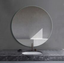 Copper Free 600 750 900 x 5mm thick Round Frameless Pencil Edge Bathroom Mirror