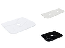 Lukka Solid Surface Stone Bathroom Vanity Top for 500mm Depth Curved Vanity